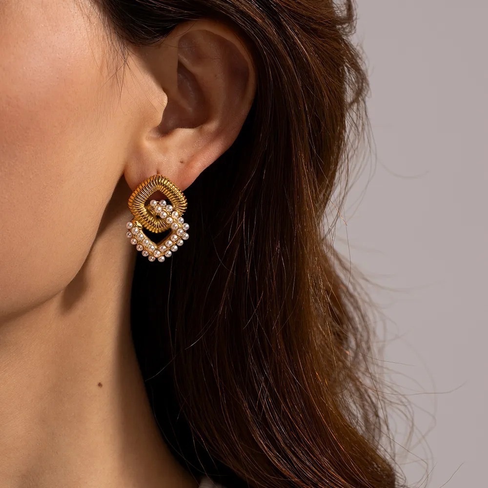 💎24K Gold Vintage Earrings*90’s*80’s*Vintage Jewelry*Waterproof Jewelry